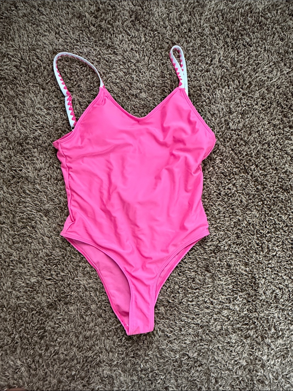 Hot Pink Ruffle One-Piece Swimsuit - Picture 2 of 3